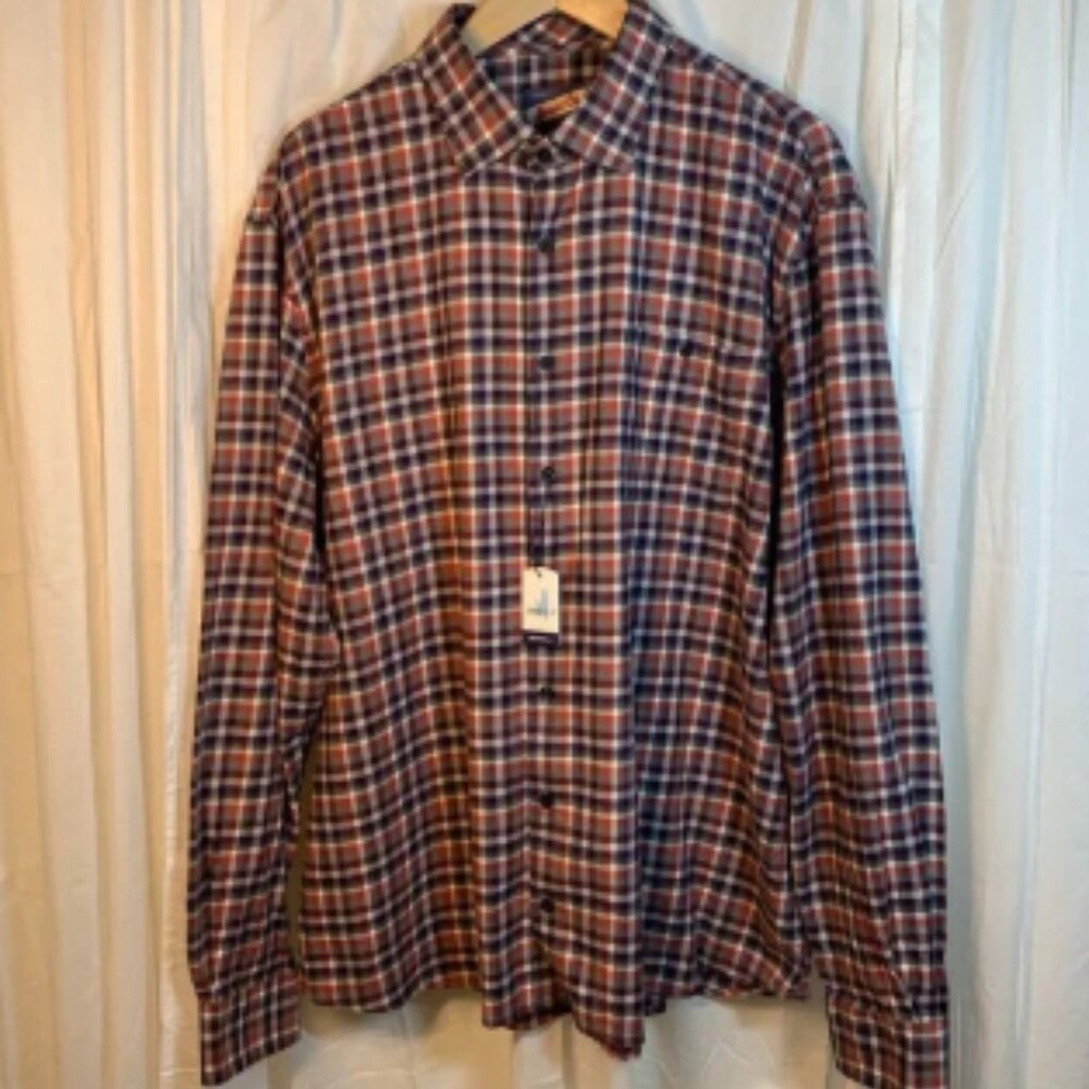 Johnnie O Hangin’ Out Cotton Blend Flannel Shirt Size‎ XXL Brand new with tags